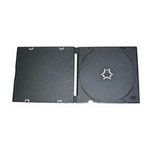 Box na CD/1ks slim-tenký černý-měkký plast