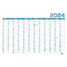Kalendář 24N/BKA4 Nástěnný roční - B1 - modrý  964x670v