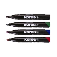 Popisovač permanentní Kores K-marker 3-5mm  /4ks sada barev