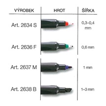Popisovač Centropen 2638 /1 OHP B permanentní 1-3mm