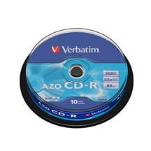 Disk CD-R 700MB/80min Verbatim DataLife ExtraProtection 52x 10pack wrap folie