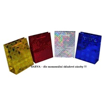 Dárková taška LASER - malá - 11x6x14 cm  Mix barev