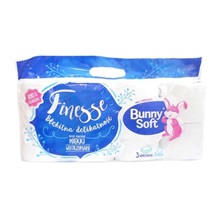 Papír WC 15m 150x8 3vrst.Bunny Soft FINESSE - 100% celulóza